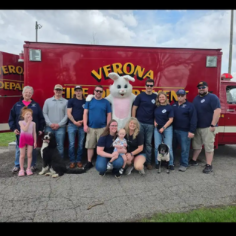Verona Fire Department with Easter Bunny